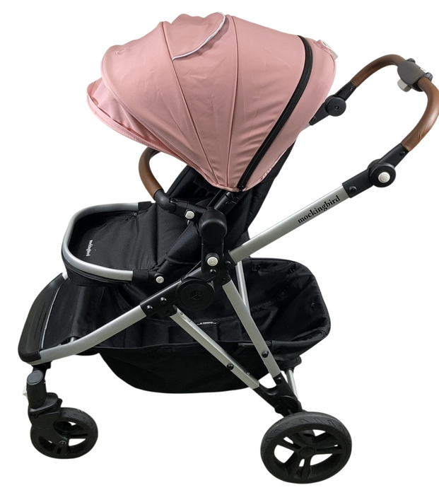 Shop Mockingbird Single to Double 2.0 Stroller, Bloom, Watercolor Drops, Silver With Penny Leather, 2025 at GoodBuy Gear