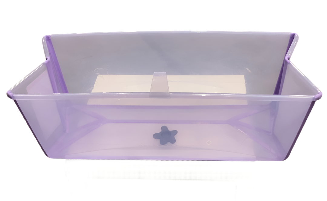 Stokke Flexi Bath Foldable Baby Bathtub, Transparent Lavendar, XLarge