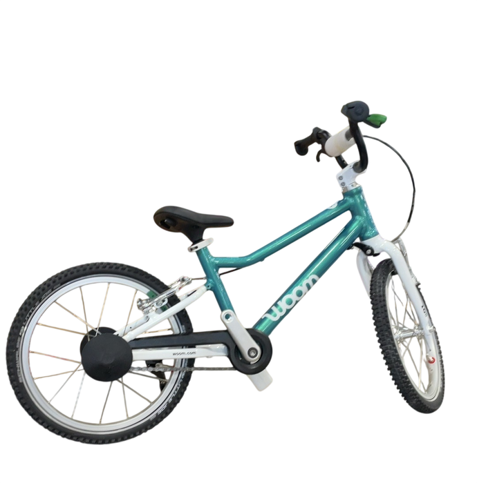 Shop Woom GO 3 Bike "16, AUTOMAGIC, Metallic turquoise at GoodBuy Gear