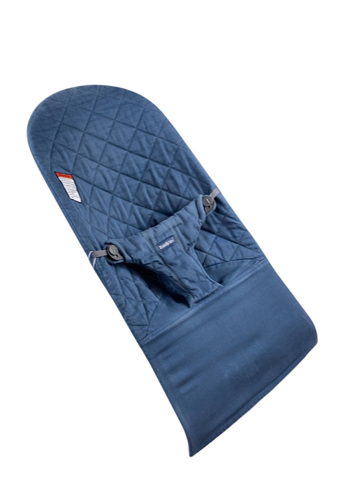 Shop BabyBjorn Bouncer Bliss, Dark Gray Frame, Midnight Blue Cotton Classic Quilt at GoodBuy Gear
