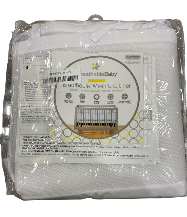 Shop Breathable Baby Mesh Crib Liner, Full Size/4 Sides, White at GoodBuy Gear