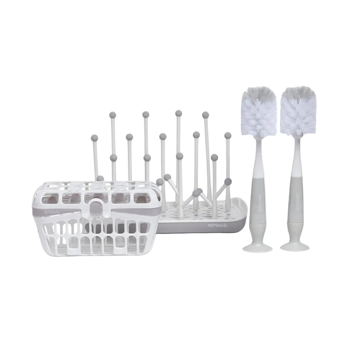 Shop Sprucely Bottle Accessories Starter Set, White/Grey at GoodBuy Gear