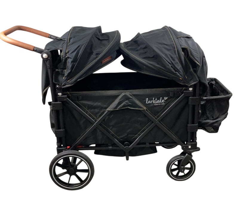 Larktale Caravan Stroller Wagon with Canopy Set, 2023, Black, Byron Black, Byron Black