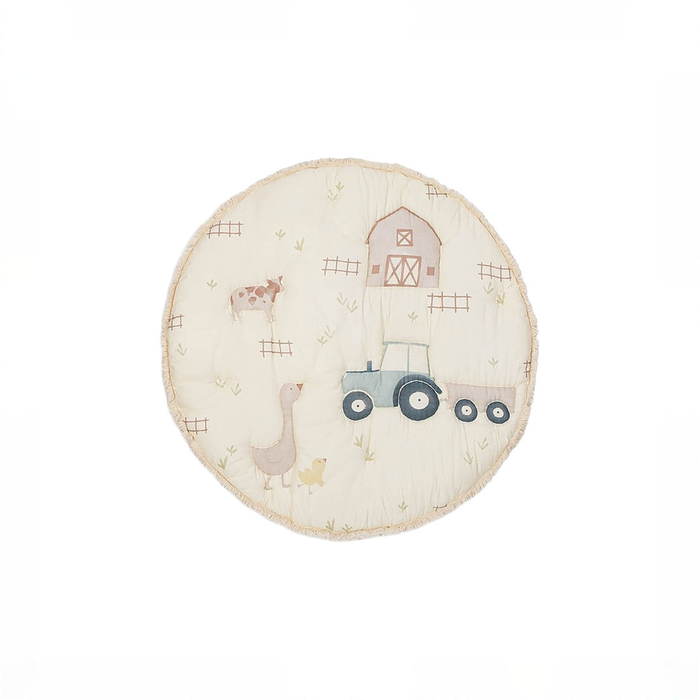 Shop Crane Baby Cotton Quilted Play Mat, Charlie (Farmhouse) at GoodBuy Gear