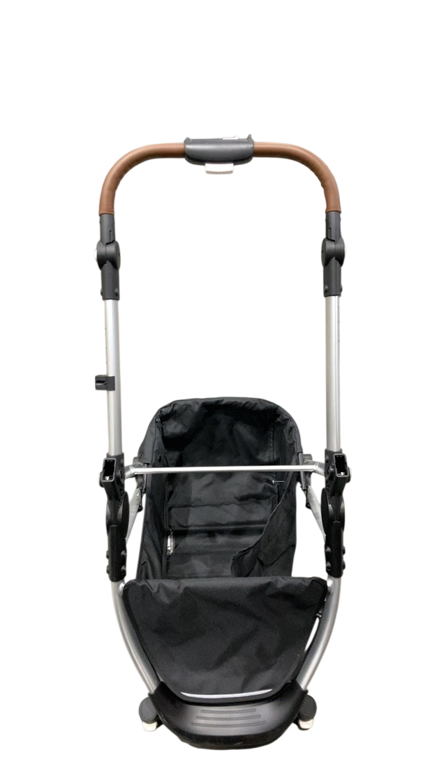 Mockingbird Single Stroller Frame, 2.0, 2025, Silver With Penny Leathe