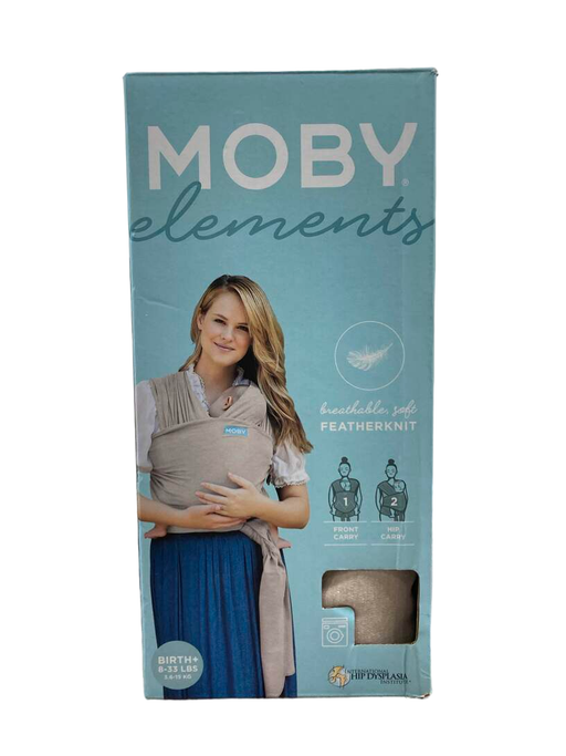 used Moby Elements Baby Wrap Carrier, Taupe