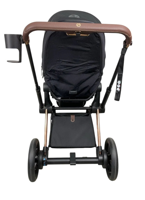 Shop Cybex e-Priam2 Stroller, 2024, Deep Black, Rose Gold, with Battery at GoodBuy Gear