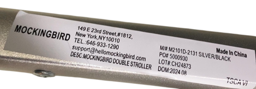 Shop Mockingbird Single to Double 2.0 Stroller, 2024, Black, Silver With Black Leather, Windowpane at GoodBuy Gear