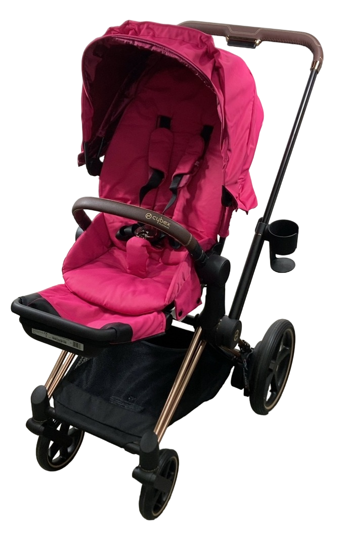 Cybex E-PRIAM Electric Stroller, 2019, Fancy Pink, Rose Gold, Without