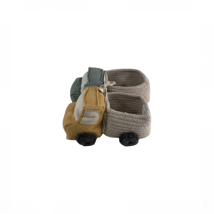 Shop Lorena Canals Mini Truck Basket Set, Blue and Yellow 5" x 9" at GoodBuy Gear