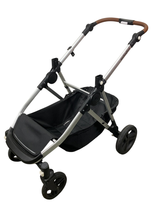 Shop Mockingbird 2.0 Single to Double Stroller Frame, 2024, Silver With Penny Leather at GoodBuy Gear