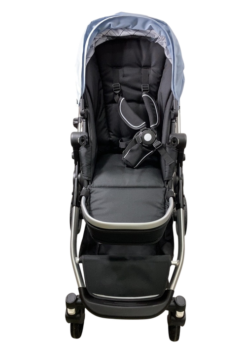 Shop Mockingbird Single to Double 2.0 Stroller, 2024, Sea, Silver With Penny Leather, Windowpane at GoodBuy Gear
