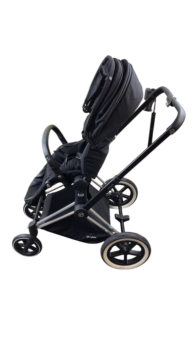 Shop Cybex PRIAM Stroller, 2017, Deep Black, Chrome With Black Details at GoodBuy Gear