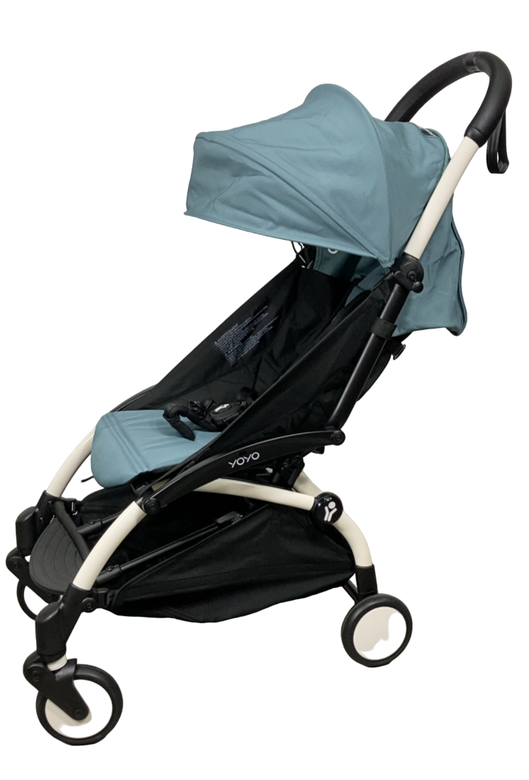 Babyzen YOYO2 Complete Stroller, White with Aqua, 2023 Babyzen YOYO2 Complete Stroller, White with Aqua, 2023