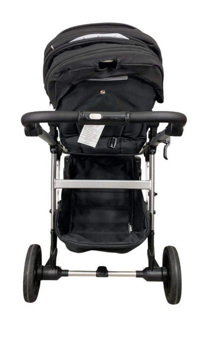 Shop Mockingbird Single to Double 2.0 Stroller, 2024, Black, Silver With Black Leather, Watercolor Drops at GoodBuy Gear