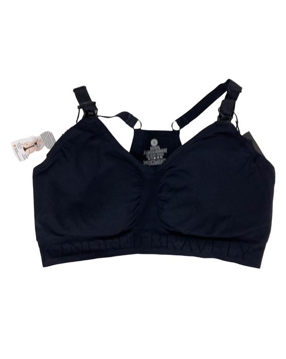used Kindred Bravely Sublime Nursing Sports Bra, Busty, Medium, Black