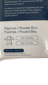 Shop Nanit Breathing Wear Pajamas, 3-6 Months, Powder Blue at GoodBuy Gear