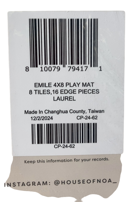 Shop House Of Noa Little Nomad Play Mat, 4x8', Emile, Laurel at GoodBuy Gear