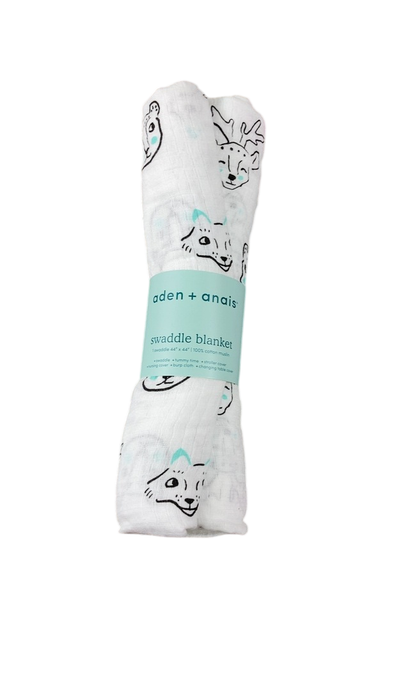 Shop Aden + Anais Swaddle Blanket, Animal Faces at GoodBuy Gear