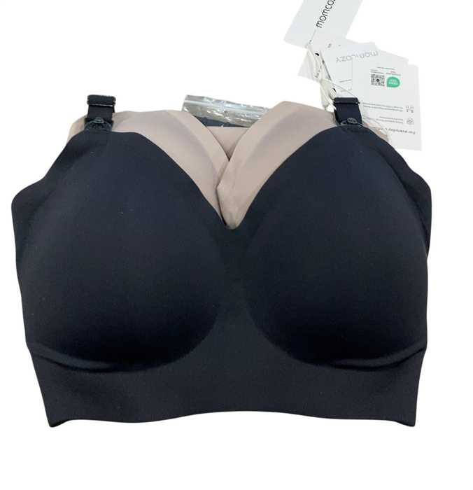 Shop Momcozy Ultra Soft & Omni Maternity Nursing Bra (2 Pack), Large, Black/Brown at GoodBuy Gear
