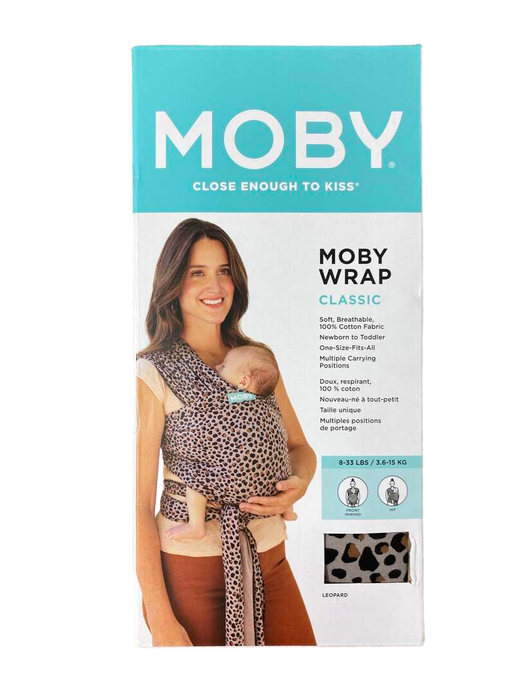 used Moby Wrap Baby Carrier, Leopard