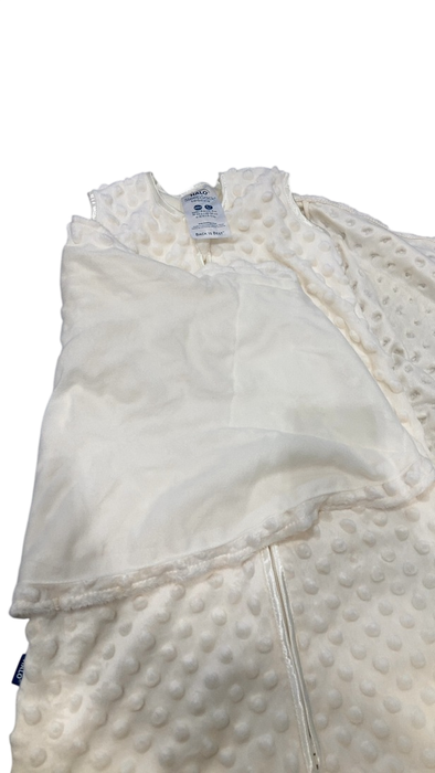 Shop Halo Sleepsack Swaddle Plushy Dot Velboa, Cream, Newborn at GoodBuy Gear