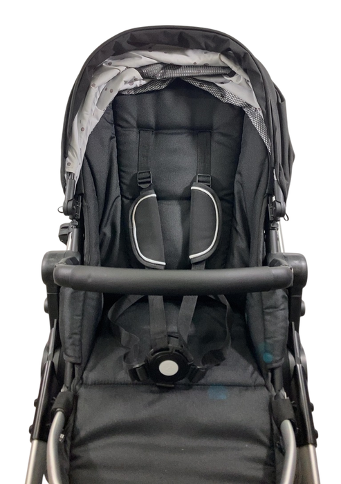 Shop Mockingbird Single to Double 2.0 Stroller, 2024, Black, Silver With Black Leather, Watercolor Drops at GoodBuy Gear