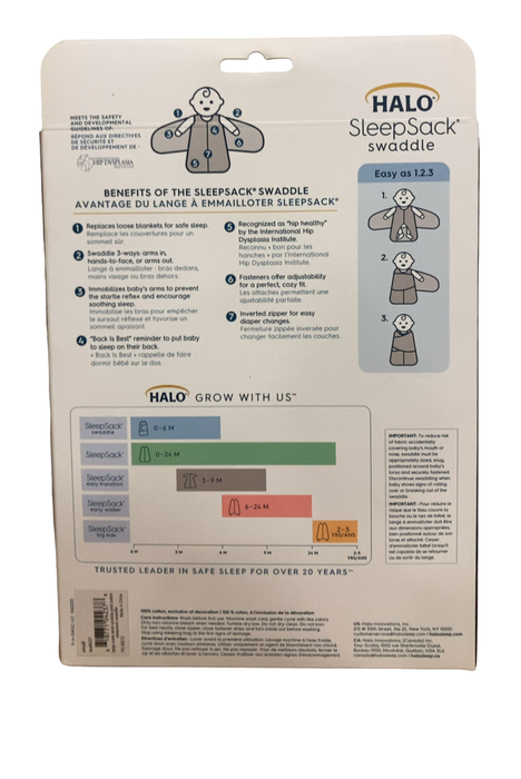 Shop Halo SleepSack Swaddle, Small, White Lamb Scribble at GoodBuy Gear