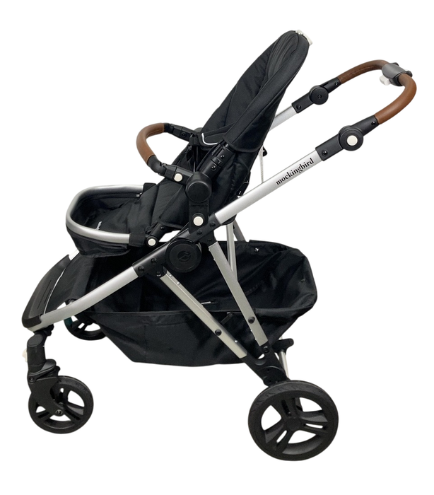 Shop Mockingbird Single to Double 2.0 Stroller, 2024, No Canopy, No Canopy, Silver With Penny Leather at GoodBuy Gear
