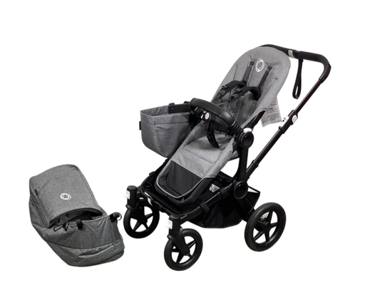 Shop Bugaboo Donkey 5 Mono Stroller, Black, Grey Melange, 2024, No Canopy at GoodBuy Gear