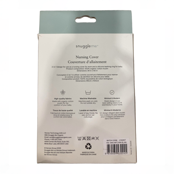 Shop DRAFT - Snuggle Me Organic Adjustable Nursing Cover, Slate at GoodBuy Gear