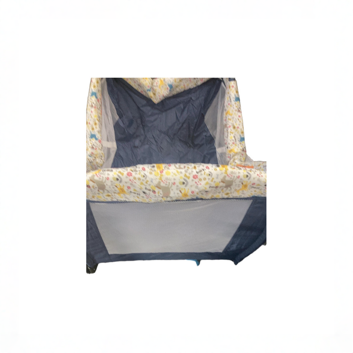 Shop Minikid Nursery Center Playard with Bassinet, Blue at GoodBuy Gear