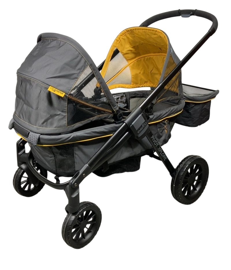 graco wagon vs evenflo wagon Evenflo Pivot Xplore All-Terrain Double Stroller Wagon, 2024, Adventur