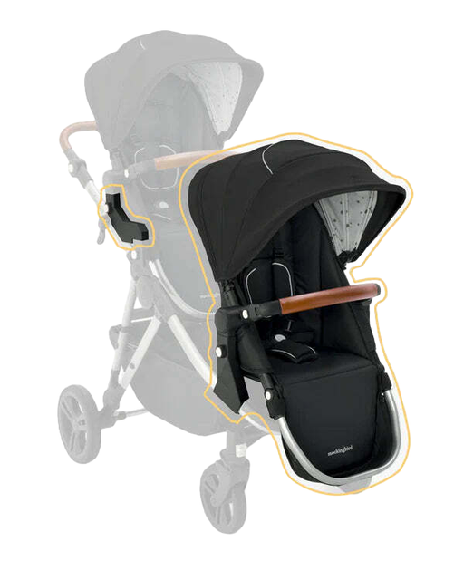 Shop Mockingbird 2nd Seat Kit 2.0, Silver with Penny Leather, Watercolor Drops, Black at GoodBuy Gear