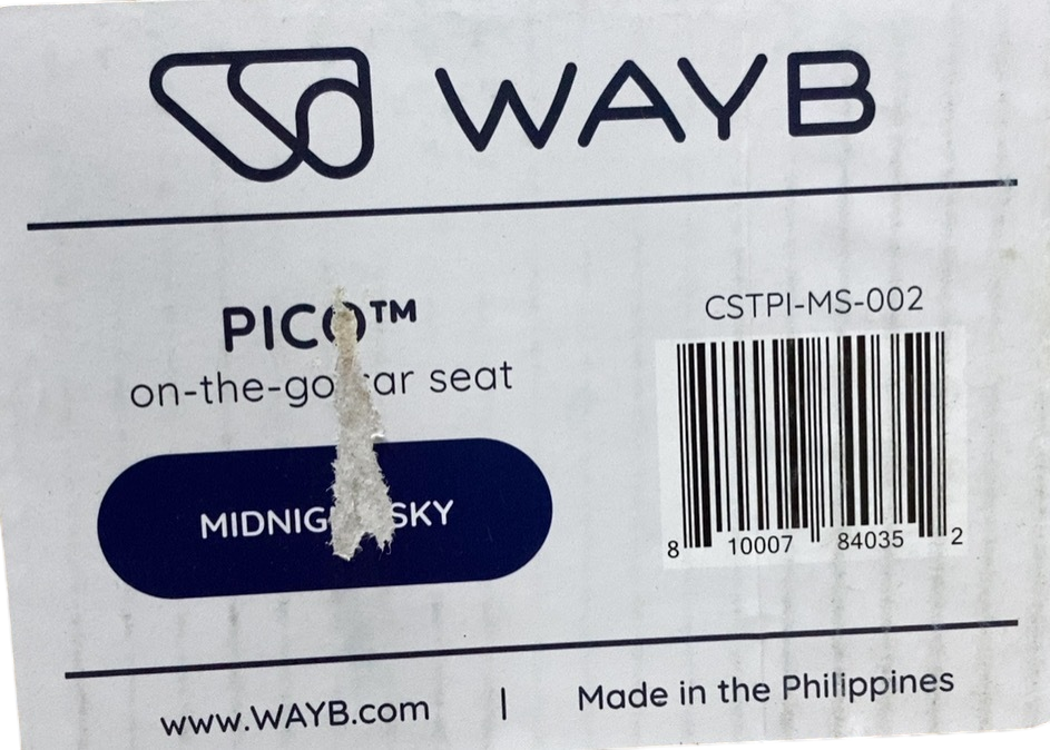 Shop WAYB Pico Portable Car Seat, 2023, Midnight Sky at GoodBuy Gear