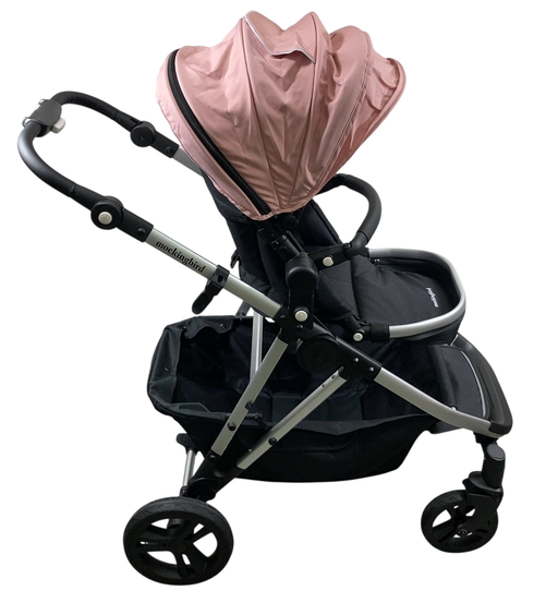 Shop Mockingbird Single to Double 2.0 Stroller, Bloom, Watercolor Drops, Silver With Black Leather, 2024 at GoodBuy Gear