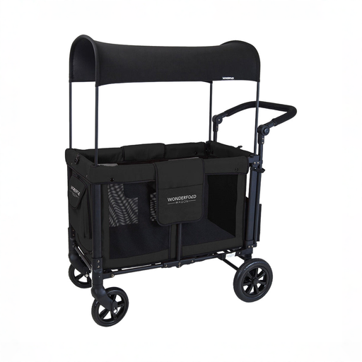 Shop Wonderfold W2 Multifunctional Double Stroller Wagon, 2026, Black, Original Model at GoodBuy Gear