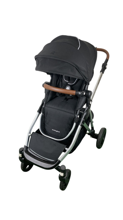 Shop Mockingbird Single to Double 2.0 Stroller, 2024, Black, Silver With Penny Leather, Watercolor Drops at GoodBuy Gear