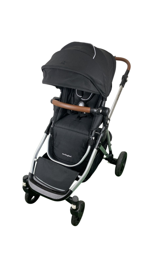 Shop Mockingbird Single to Double 2.0 Stroller, 2024, Black, Silver With Penny Leather, Watercolor Drops at GoodBuy Gear