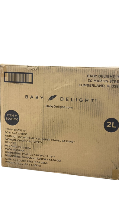 Shop Baby Delight Go With Me Slumber Deluxe Portable Rocking Bassinet, Charcoal Tweed at GoodBuy Gear