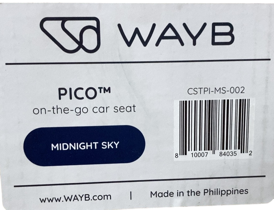 Shop WAYB Pico Portable Car Seat, 2023, Midnight Sky at GoodBuy Gear