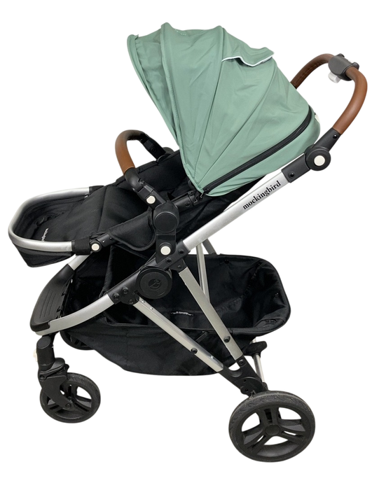 Shop Mockingbird Single 2.0 Stroller, 2024, Sage, Silver With Penny Leather, Watercolor Drops at GoodBuy Gear