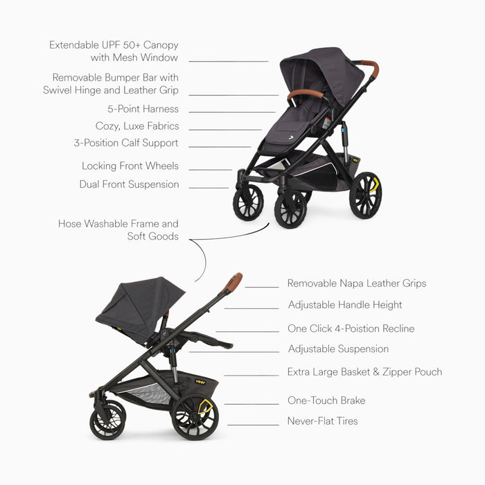 Veer Switch&Roll Stroller, 2025, Gray Granite