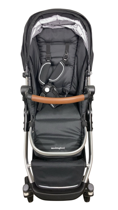 Shop Mockingbird Single to Double 2.0 Stroller, 2025, Black, Silver With Penny Leather, Watercolor Drops at GoodBuy Gear