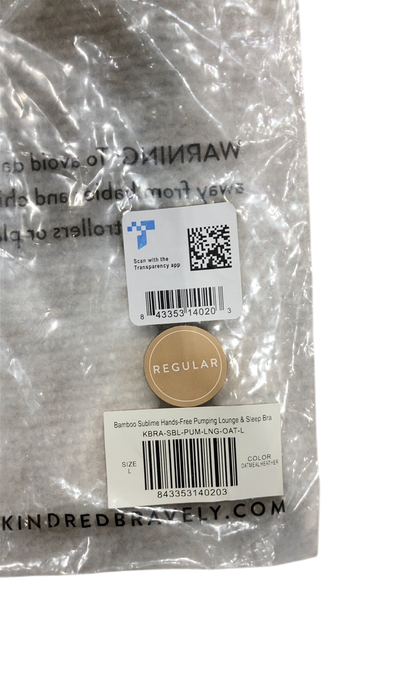 Shop Kindred Bravely Sublime Bamboo Hands-Free Pumping Lounge & Sleep Bra, Large, Oatmeal Heather, Regular (B-D) at GoodBuy Gear