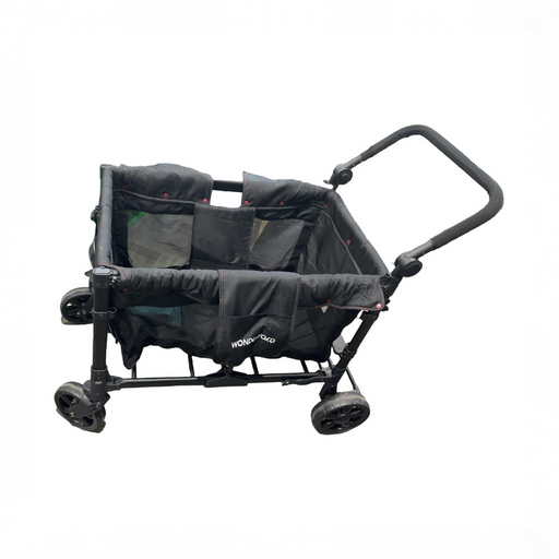 Shop Wonderfold W4 Elite Stroller Wagon, 2025, Black with Red Stitching at GoodBuy Gear