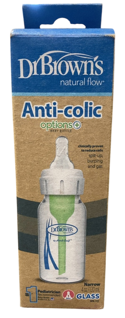 Shop Dr. Brown's Natural Flow Anti-Colic Options+ Narrow Baby Bottles, Clear, 1 pack, 4 oz at GoodBuy Gear