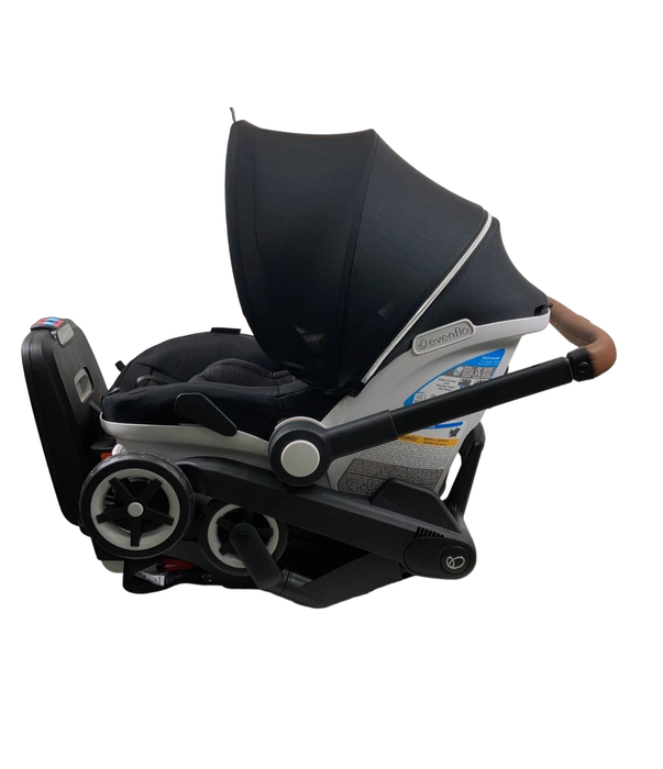 secondhand Evenflo Gold Shyft Dual Ride Infant Car Seat Stroller Combo, 2023, Onyx Black