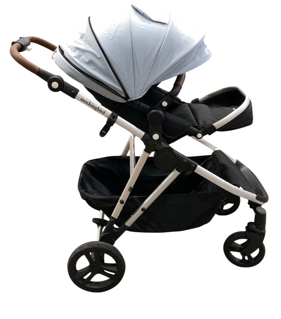 Mockingbird Single to Double Stroller, 2025, Silver With Penny Lea