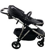 Shop Mockingbird Single to Double 2.0 Stroller, 2024, Black, Silver With Black Leather, Windowpane at GoodBuy Gear